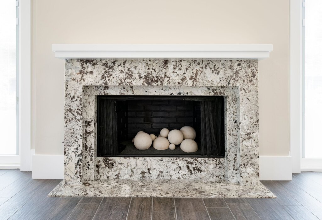 Marble fireplace