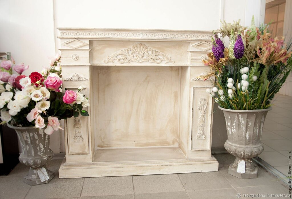 Wooden fireplace surround