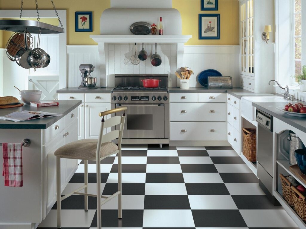 Керамическая плитка для кухни на пол