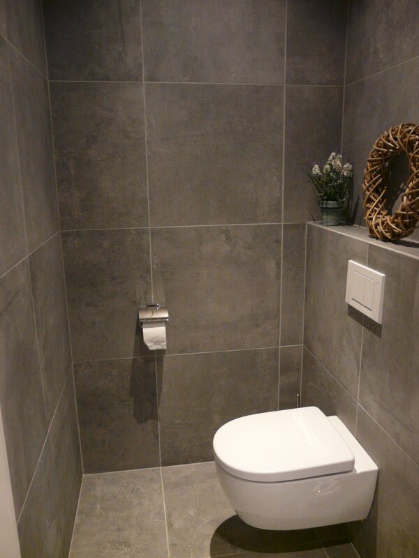 Porcelain stoneware in the toilet