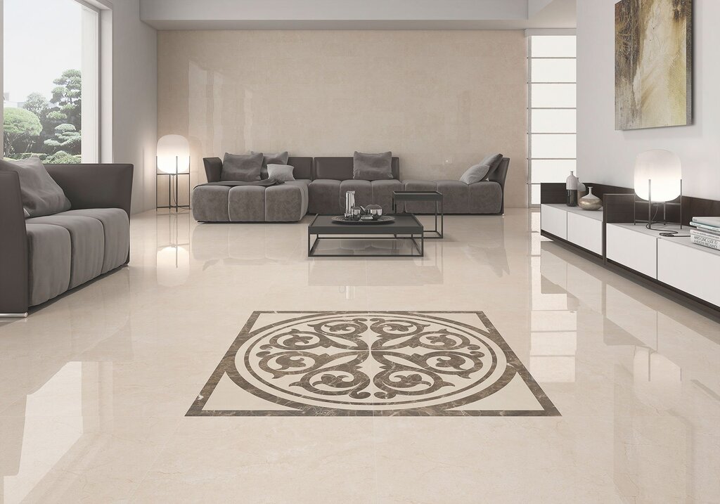 Porcelain floor tile