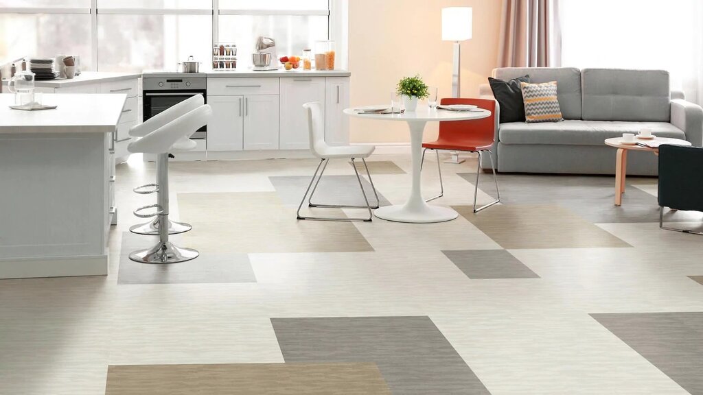 Chlorovinyl floor tile