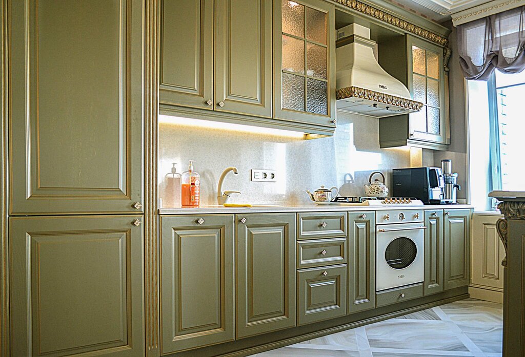 Classic kitchen with mezzanines