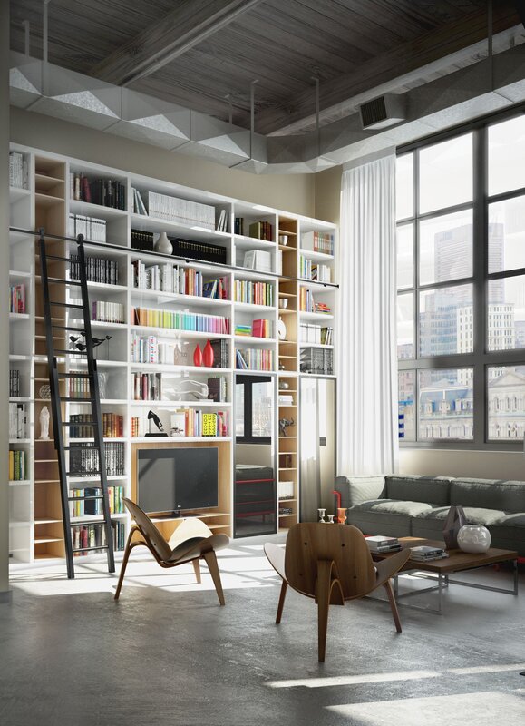 Loft bookshelf