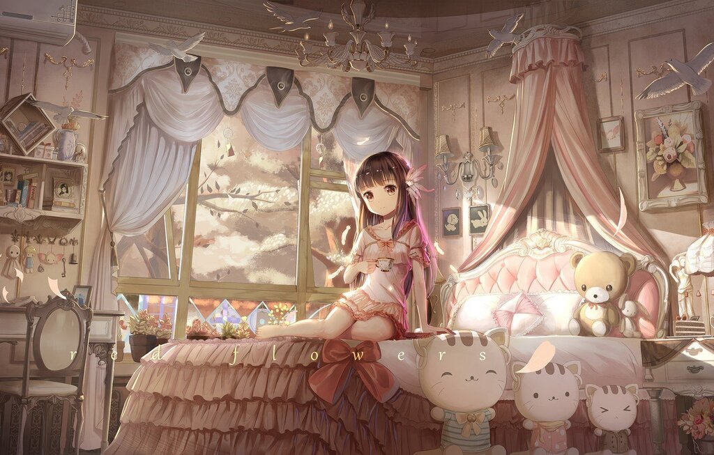 A room in the anime style