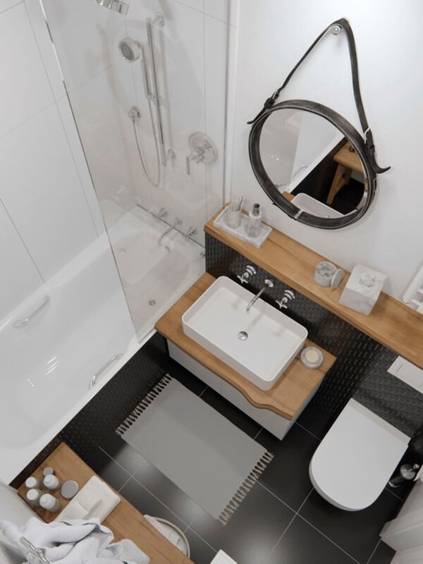 Компактные ванные комнаты