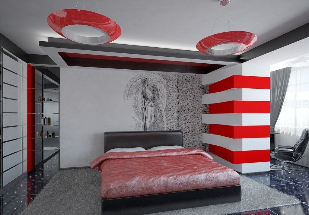 Red and black room