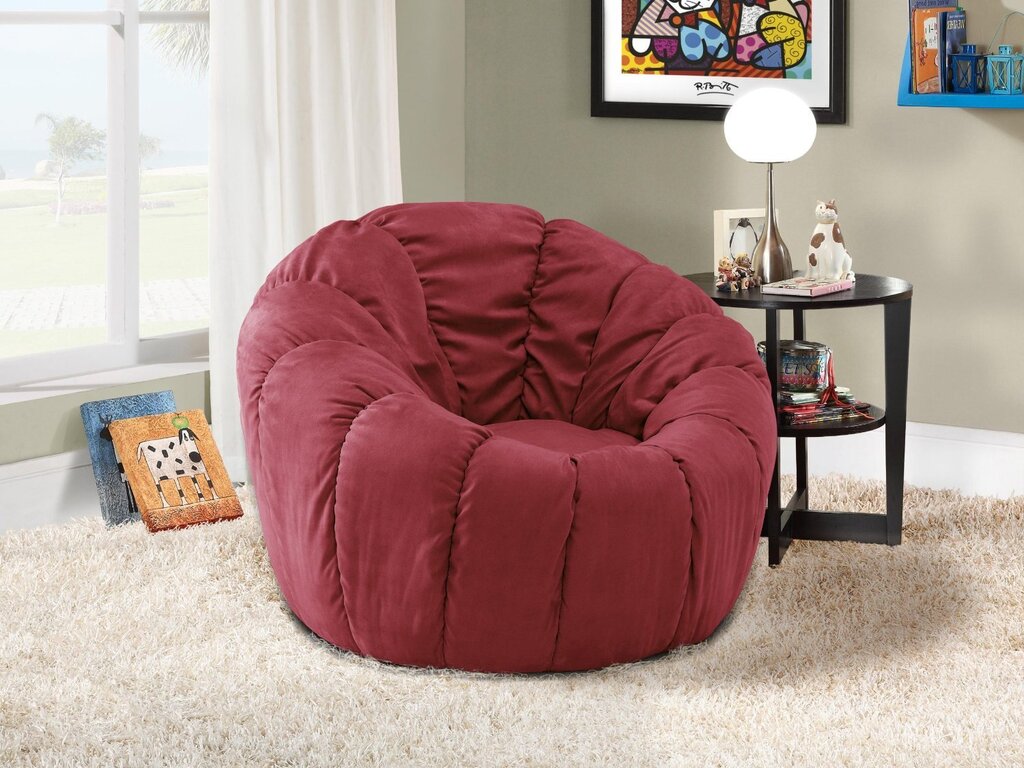 Round soft armchair