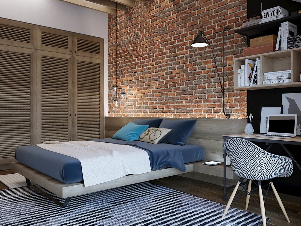 A loft-style bed for a teenager