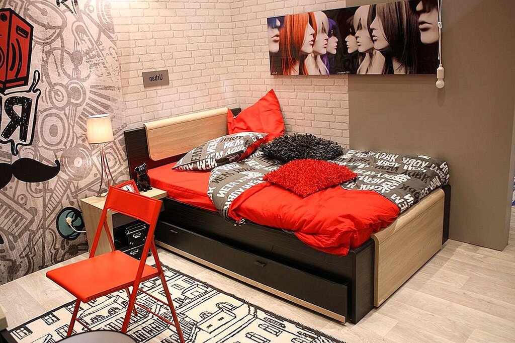 A bed for a teenager's room