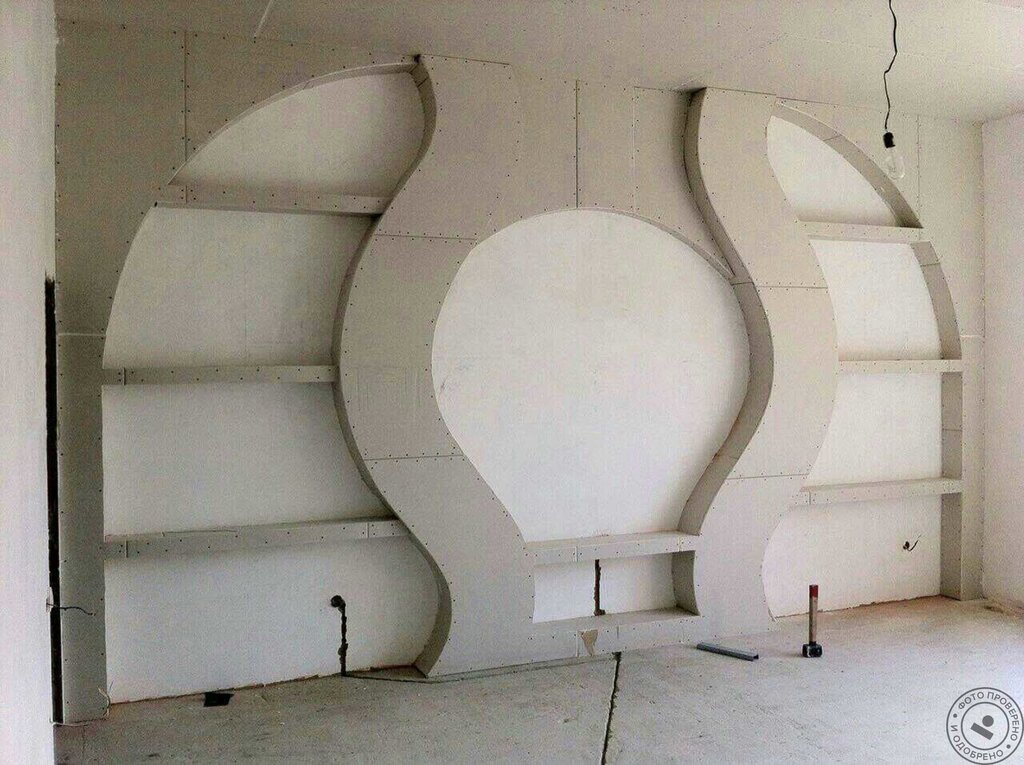 Круглая стена из гипсокартона