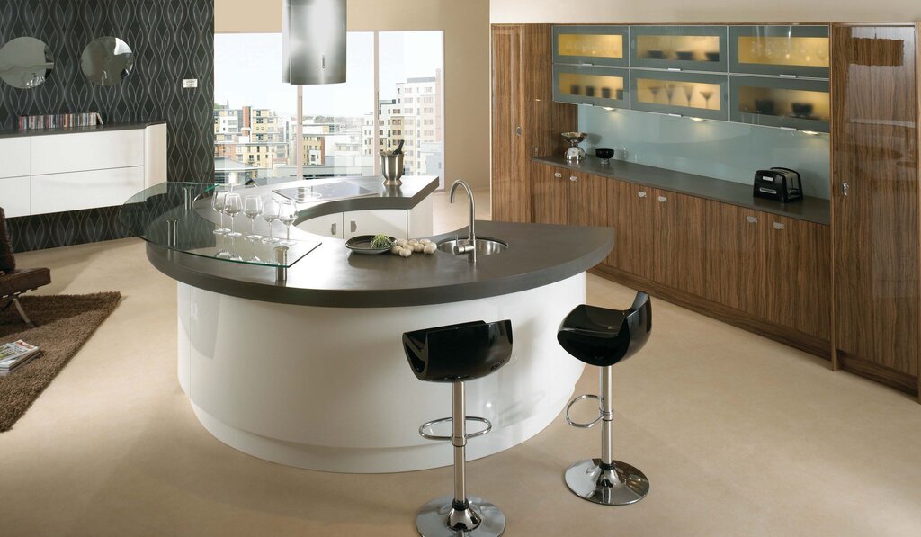 Round kitchen island