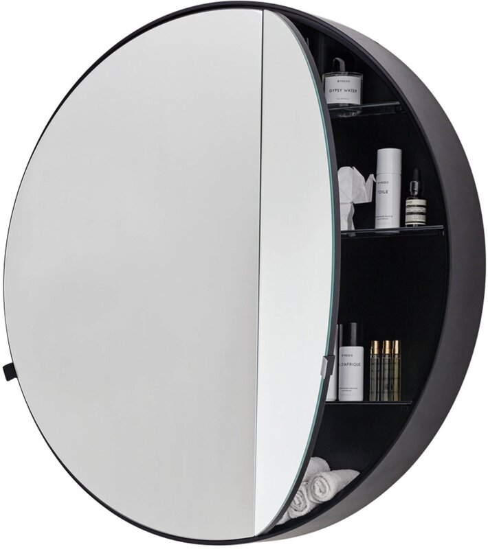 Round mirror cabinet