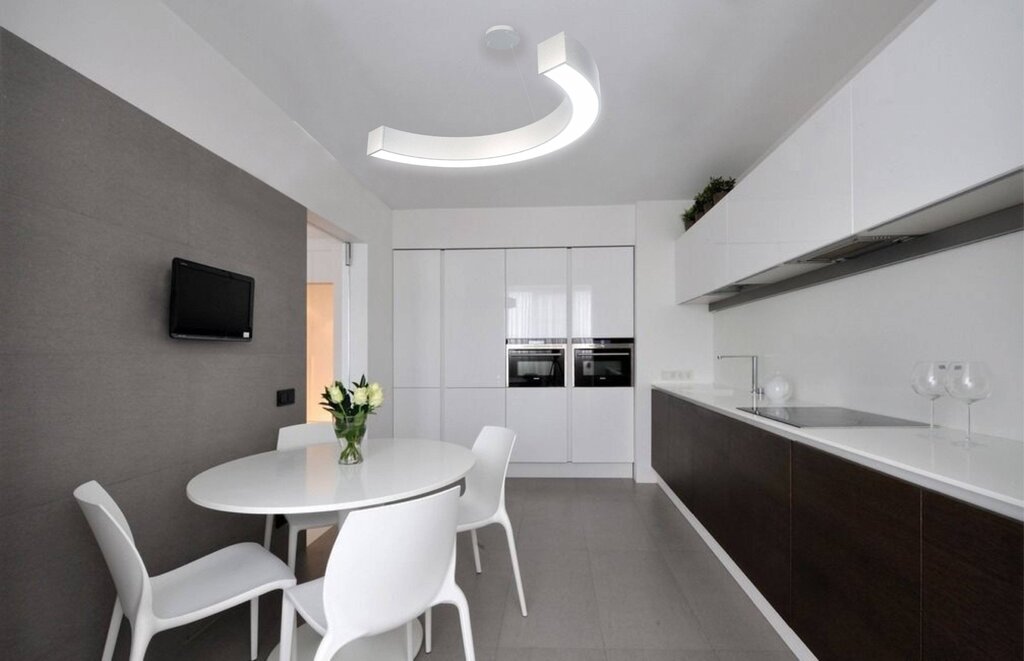 Kitchens in white and gray in a modern style