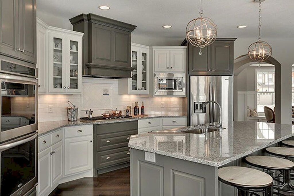 Gray classic kitchen