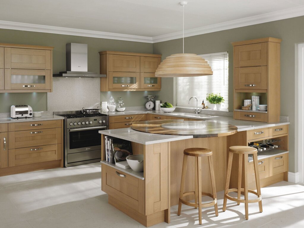 Wood-colored kitchen