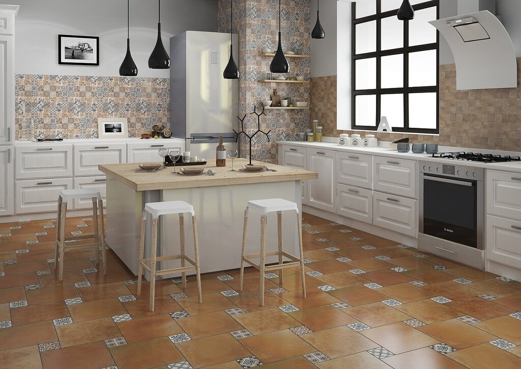 Kitchen floor tile