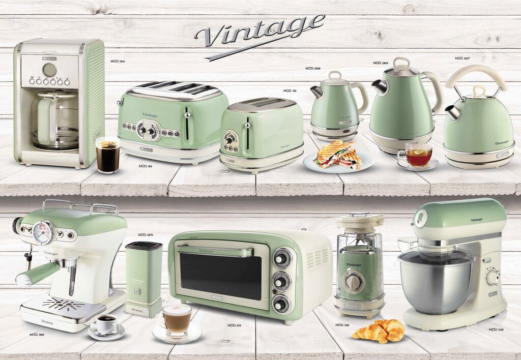 Retro-style kitchen appliances