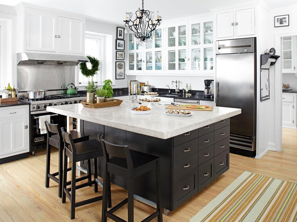 Kitchen island with table