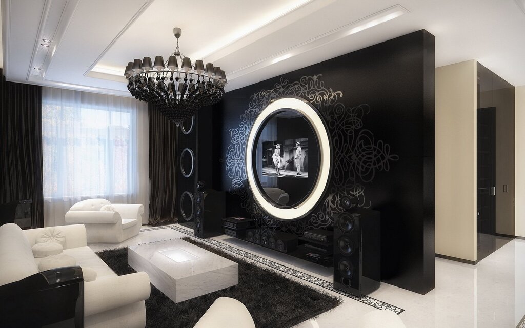 Apartment in black style