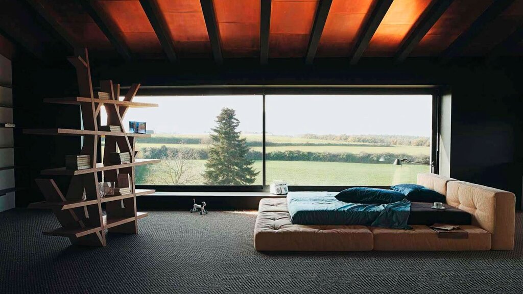 Loft with panoramic windows