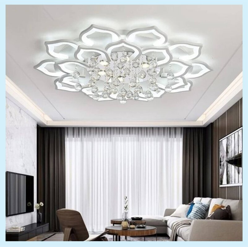 Ceiling LED chandelier for the living room