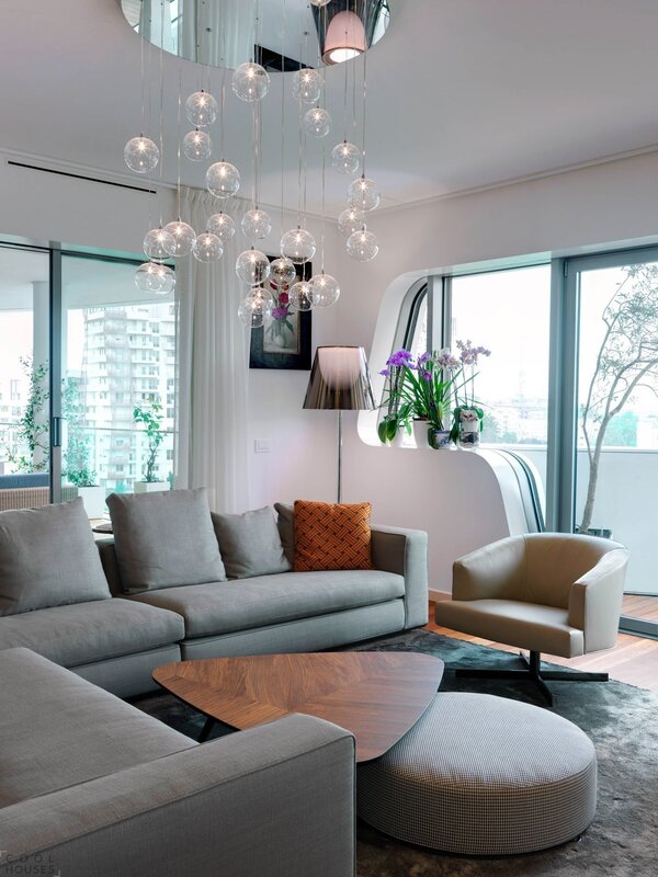 A chandelier for a small living room