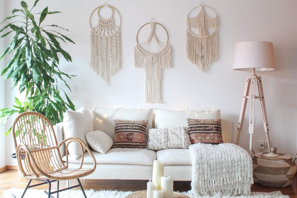 Macrame in modern interiors 21 фото