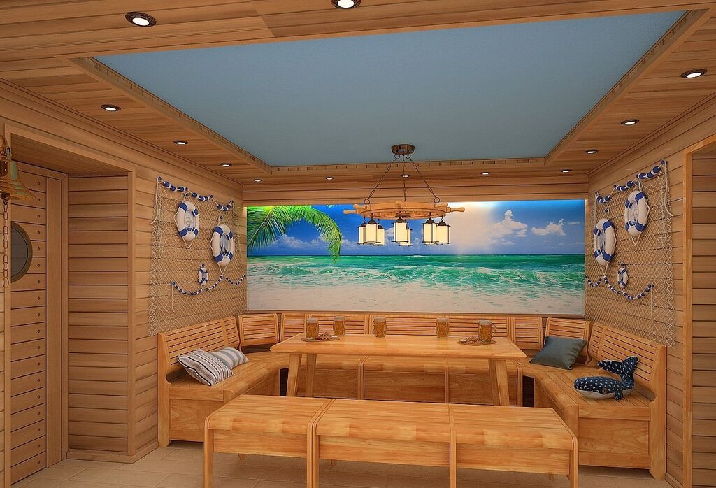 A small relaxation room in the bathhouse