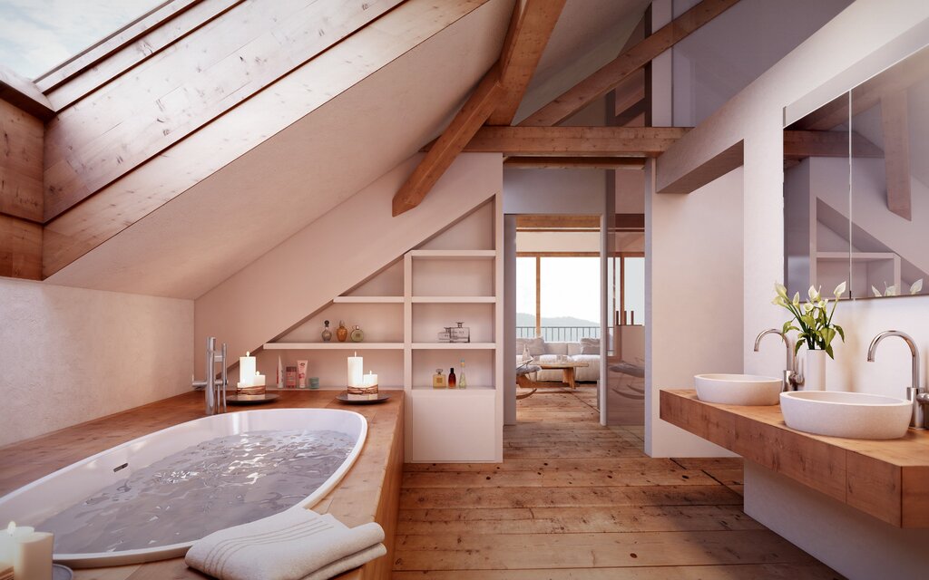 Attic bathroom