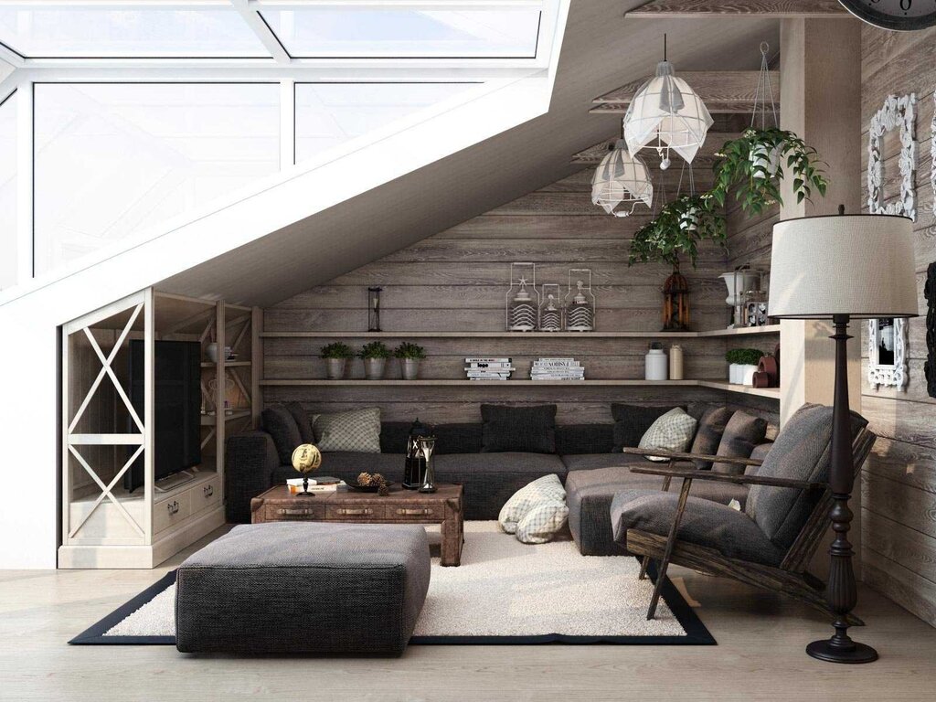 Attic room design and interior