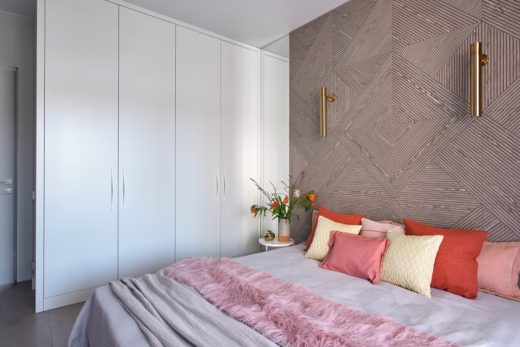 MDF panels in the bedroom interior