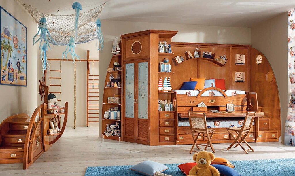 Мебель в морском стиле для детской