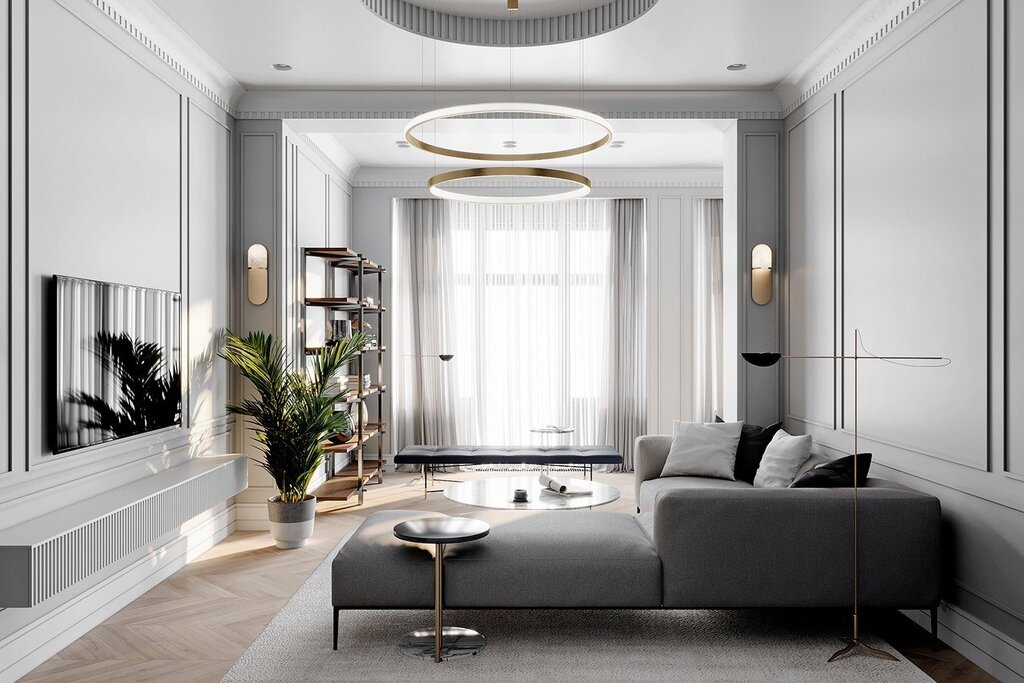 Minimalism and classic in interior design