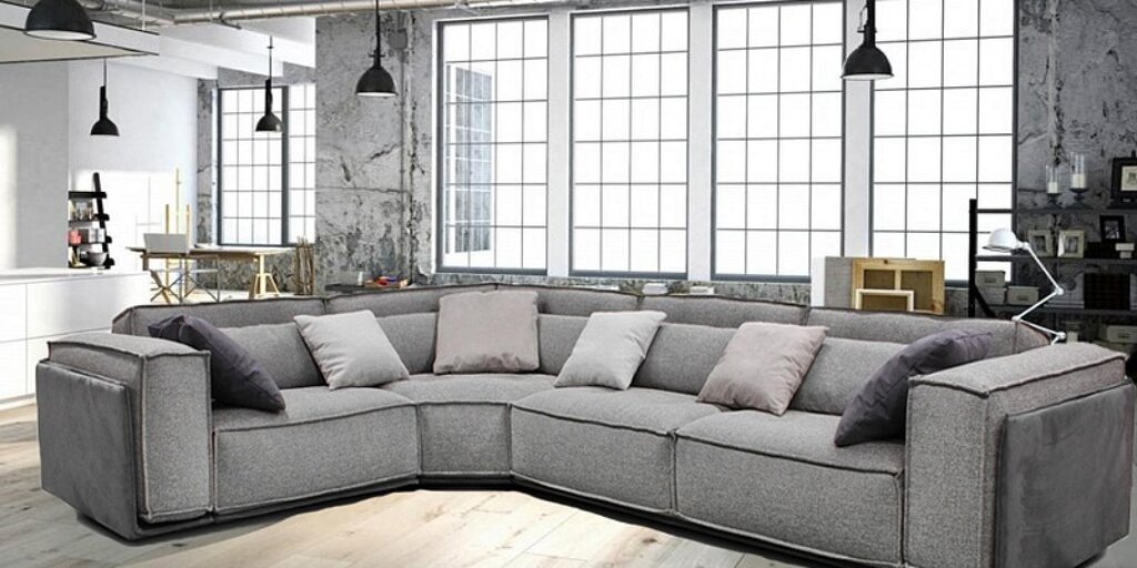 Modular sofa in loft style