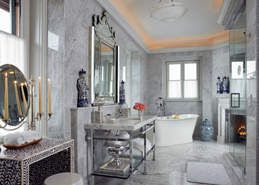 Marble bathroom