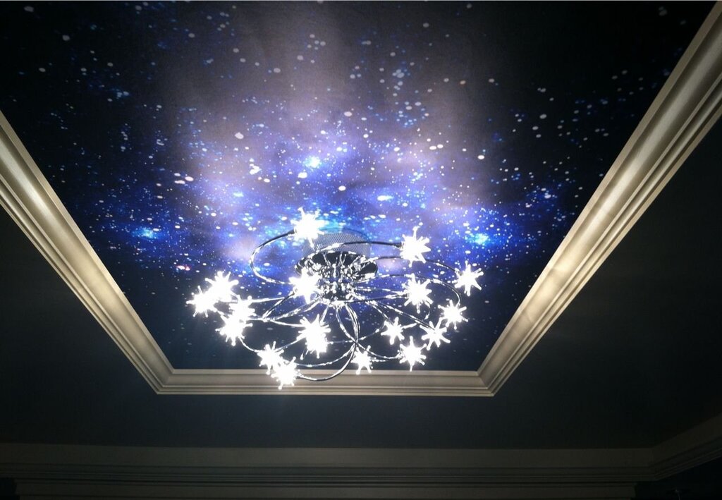 Натяжной потолок со звездами