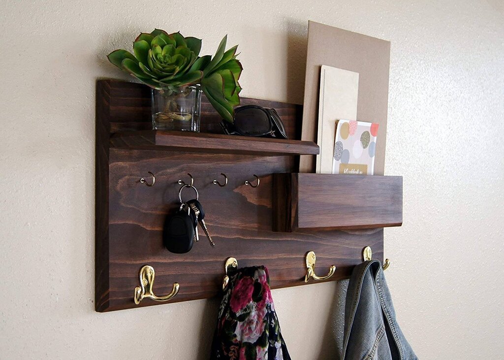 Wall shelf for the hallway