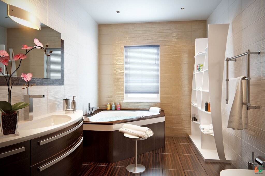 A small bathroom in a private house