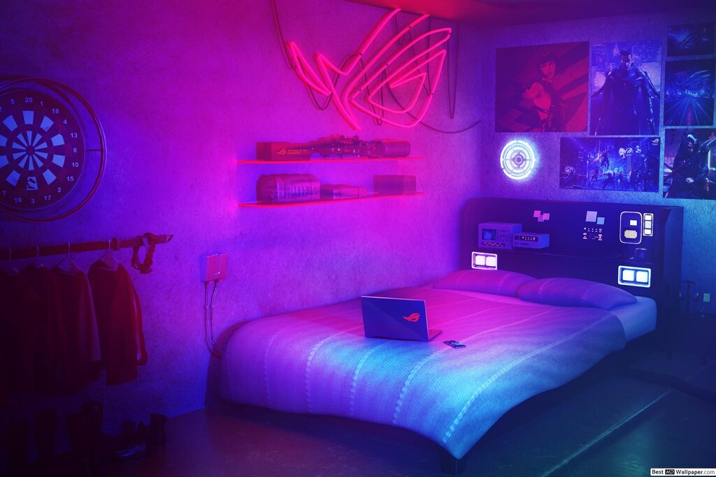 Neon room for teenagers