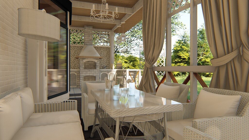 Dining area on the veranda