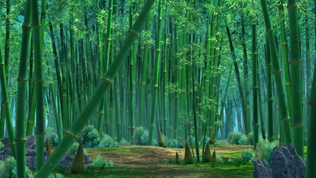 Обои бамбуковый лес