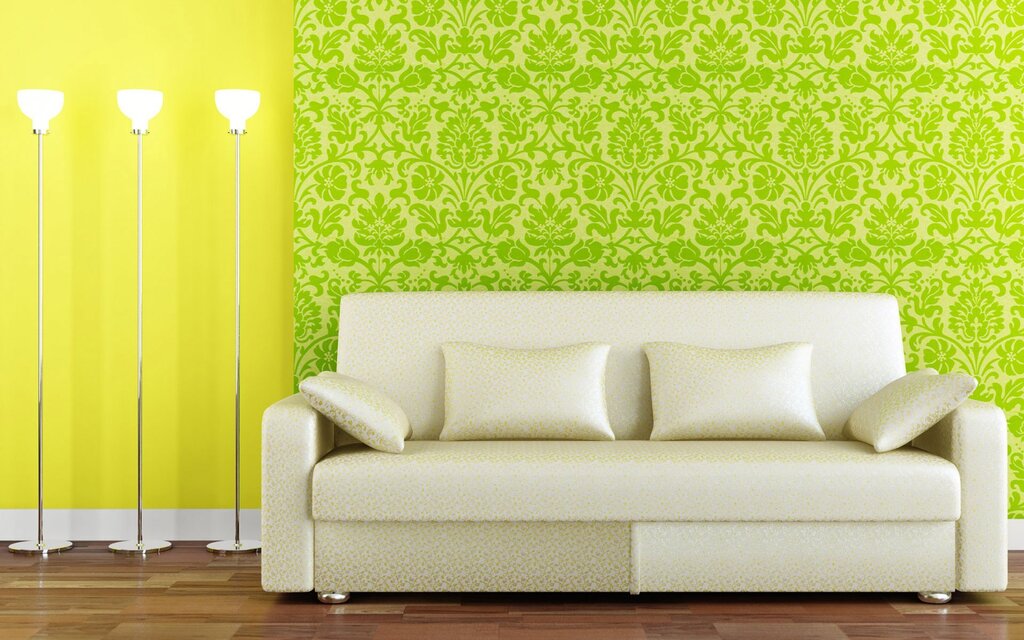 Light green wallpaper for walls