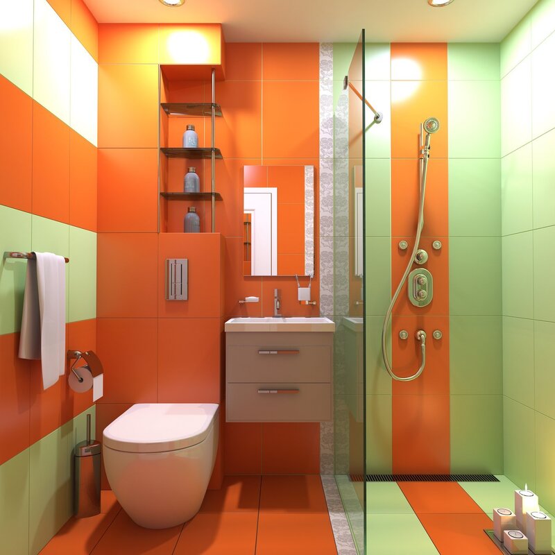 Оранжевый туалет