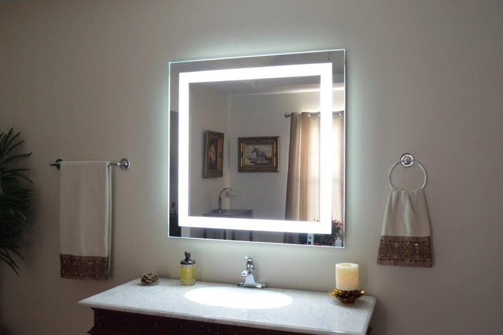 Освещение зеркала в ванной