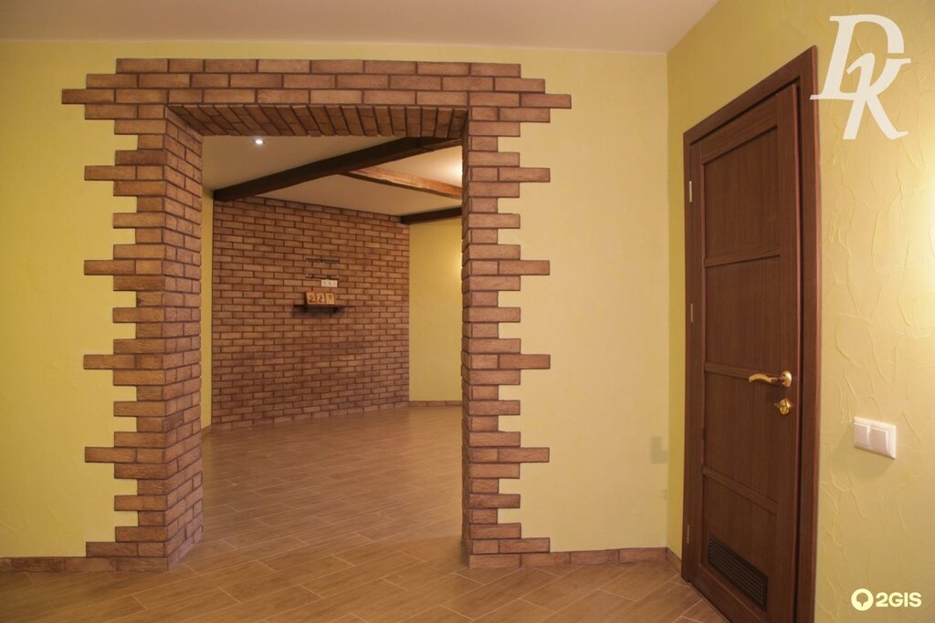 Decorative brick finishing of doorways