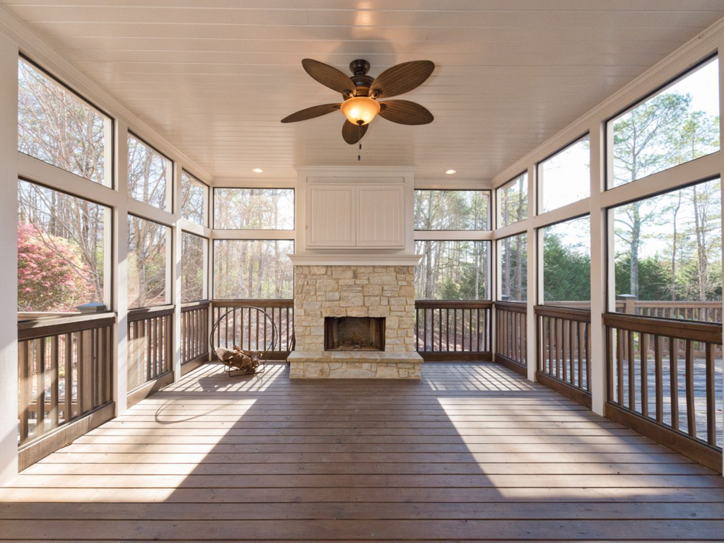 Finishing of the terrace in a private house