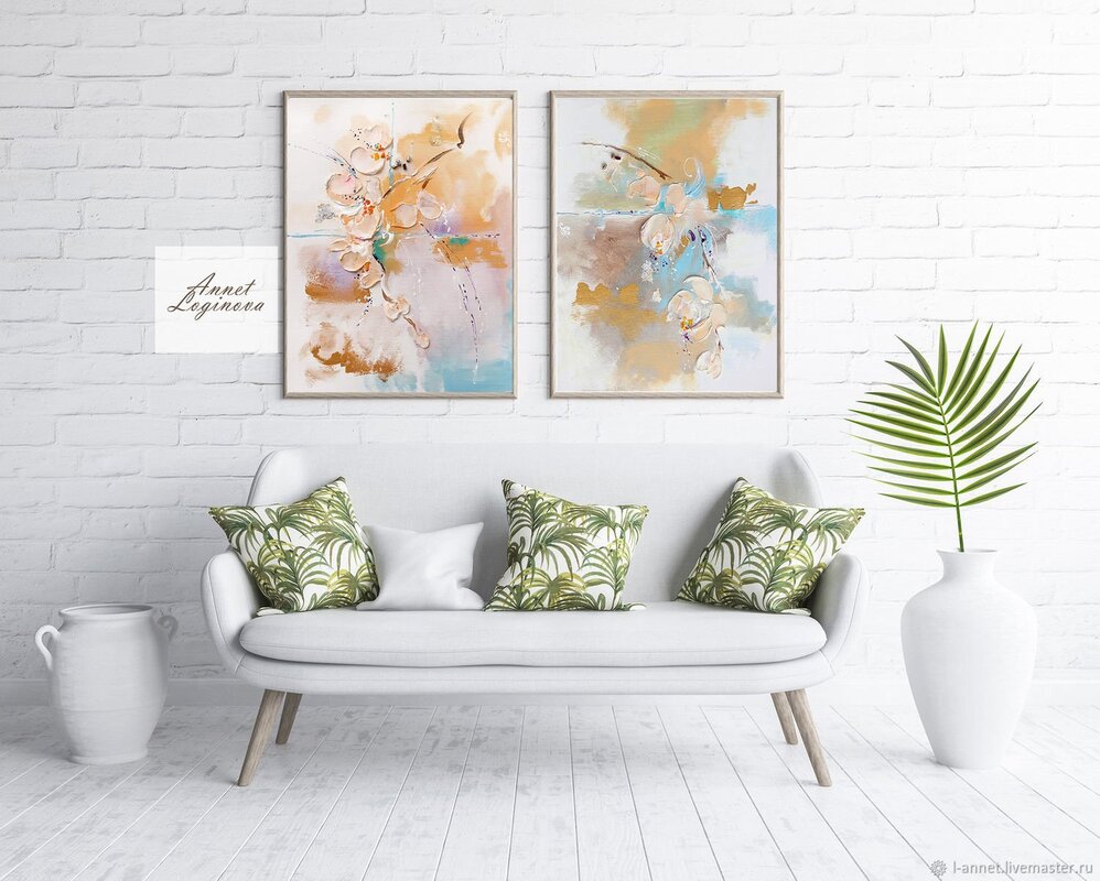 Paired paintings for the interior