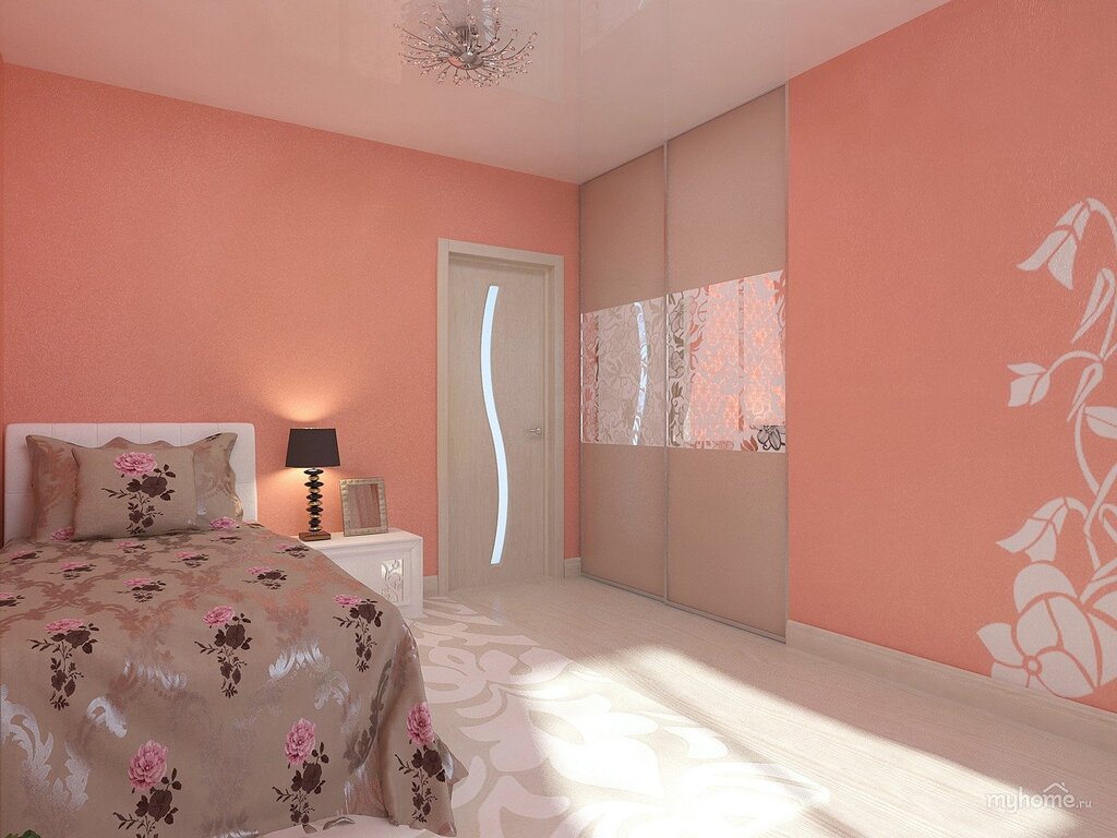 Персиковый цвет краски для стен