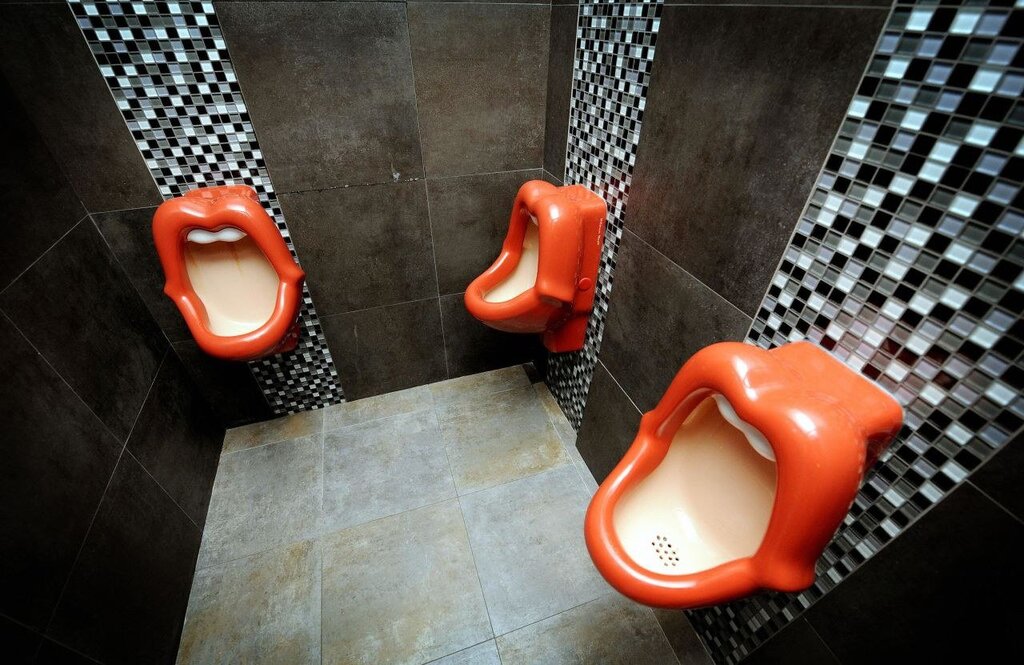 Urinal in the restroom